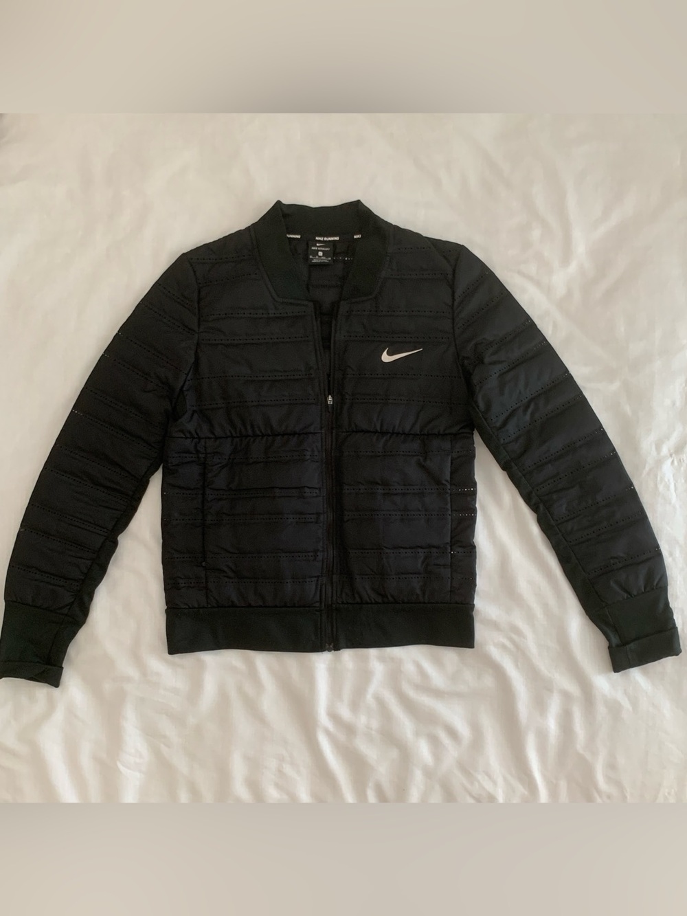 Nike AeroLoft Down Fill Running Bomber Jacket Black XS EUC
